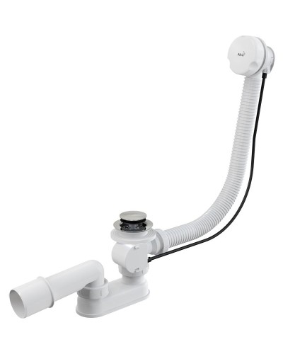 Слив-перелив Alcaplast A51B полуавтомат Белый Хром