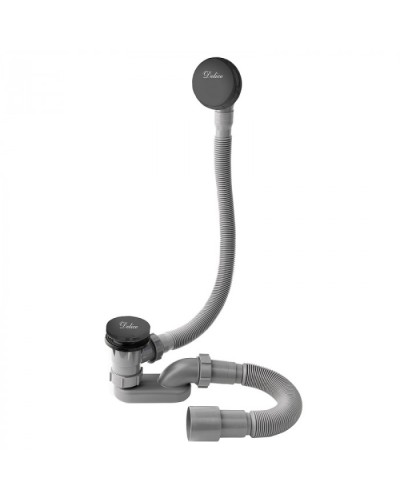 Слив-перелив автомат Черный матовый Delice