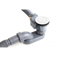 Слив-перелив полуавтомат Белый глянцевый Delice