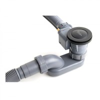 Слив-перелив полуавтомат Черный матовый Delice