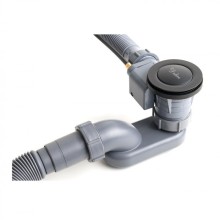 Слив-перелив полуавтомат Черный матовый Delice