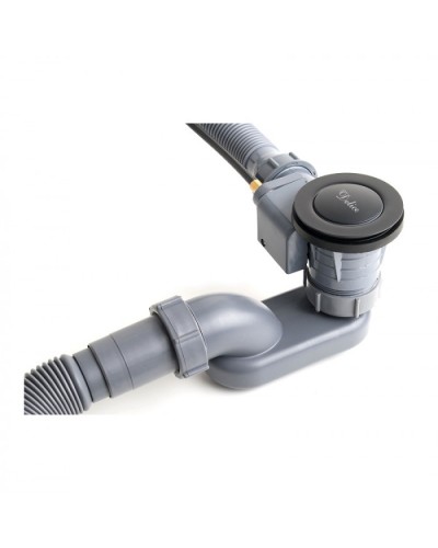 Слив-перелив полуавтомат Черный матовый Delice