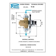 Запорный вентиль Remer TE30 Tempor порционный Хром