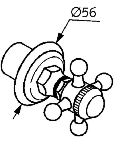 Переключатель потоков Kludi Adlon 518450520 Хром
