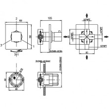 Переключатель потоков Paini Grazia 21CR471 Хром