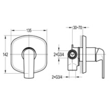 Переключатель потоков Cezares Globo-F-DEV4-01 Хром