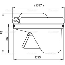 Гидрозатвор для душевого трапа Alcaplast SMART APV0020 комбинированный 97/93x75 мм