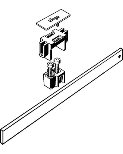 Комплект для монтажа решетки душевого лотка Viega Advantix Vario SR1-200 4965.60 711832 Хром матовый
