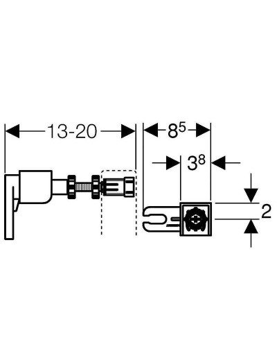 Комплект креплений Geberit Duofix 111.815.00.1 Хром