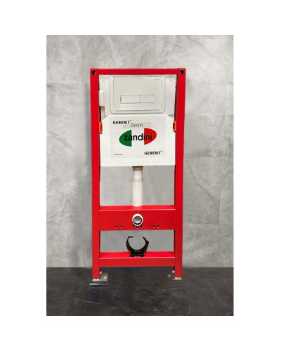 Инсталляция Zandini с арматурой geberit (с круглой матовой белой кнопкой) Z300-03M