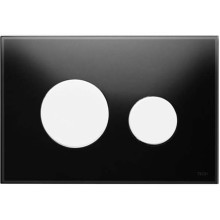 Клавиша смыва Tece Loop Glass 9240654 для унитаза Черная Белая