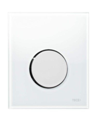 Клавиша смыва Tece Loop Urinal Glass 9242660 для писсуара Белая Хром глянцевый