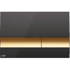 Клавиша смыва Alcaplast Basic M1728-5 Черная Золотая