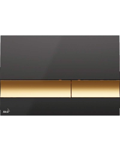 Клавиша смыва Alcaplast Basic M1728-5 Черная Золотая