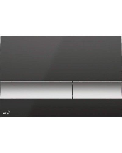 Клавиша смыва Alcaplast Basic M1728-2 Черная Матовый хром