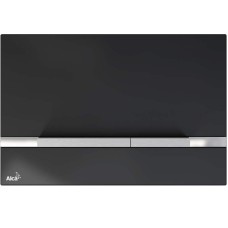 Клавиша смыва Alcaplast Flat Stripe Glass STRIPE-GL1204 Черная