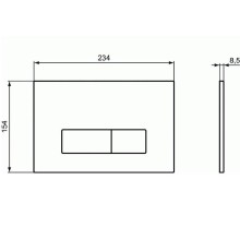 Клавиша смыва Ideal Standard Oleas M2 R0121AA Хром