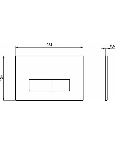 Клавиша смыва Ideal Standard Oleas M2 R0121A6 Черная