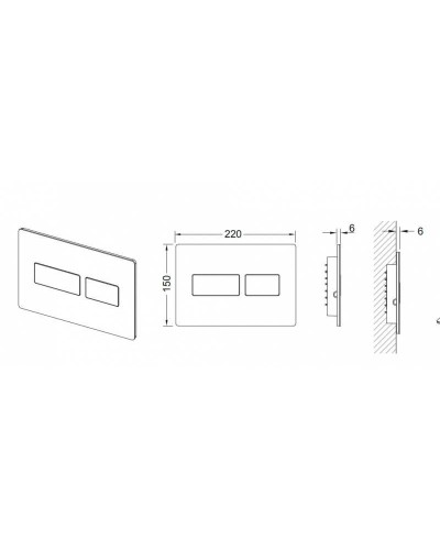 Клавиша смыва Tece Solid 9240433 для унитаза Белая матовая