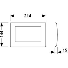 Клавиша смыва Tece Planus 9240310 для унитаза Нержавеющая сталь Сатин