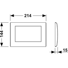 Клавиша смыва Tece Planus 9240310 для унитаза Нержавеющая сталь Сатин