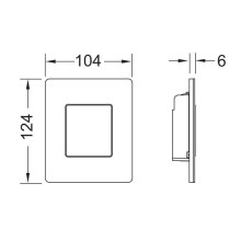 Клавиша смыва Tece Filo-Solid Urinal 9242432 для писсуара Белый глянец