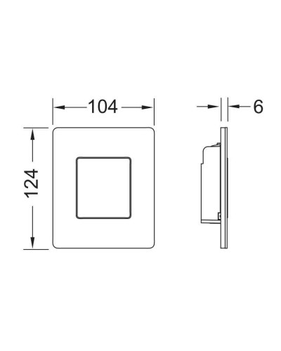 Клавиша смыва Tece Filo-Solid Urinal 9242432 для писсуара Белый глянец