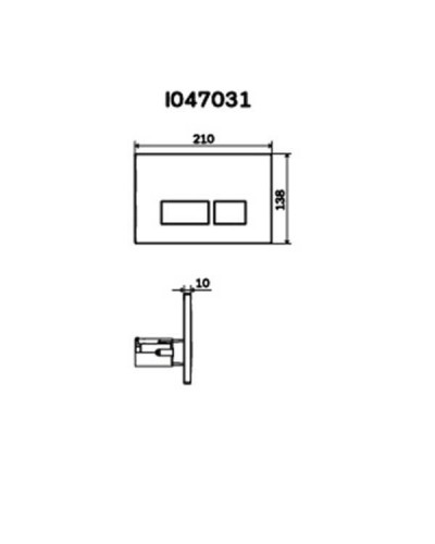 Клавиша смыва AM.PM Pro S I047031 Матовый никель