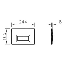 Клавиша смыва Vitra Loop R 740-0680 Хром глянцевый