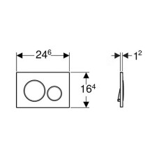 Клавиша смыва Geberit Sigma 20 115.882.01.1 Белый матовый лак
