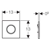Клавиша смыва Geberit Sigma 116.035.SN.1 Нержавеющая сталь