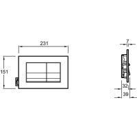 Клавиша смыва Jacob Delafon E20858-00 Белый глянец