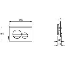 Клавиша смыва Jacob Delafon E20859-00-MWH Белая матовая Белая глянцевая