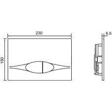 Клавиша смыва Jacob Delafon E29027-CP Хром