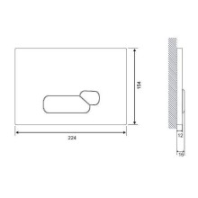 Клавиша смыва Cersanit Actis P-BU-ACT/Cg Хром