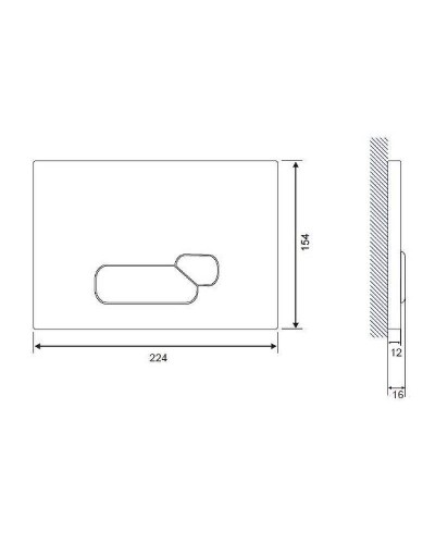 Клавиша смыва Cersanit Actis P-BU-ACT/Cg Хром
