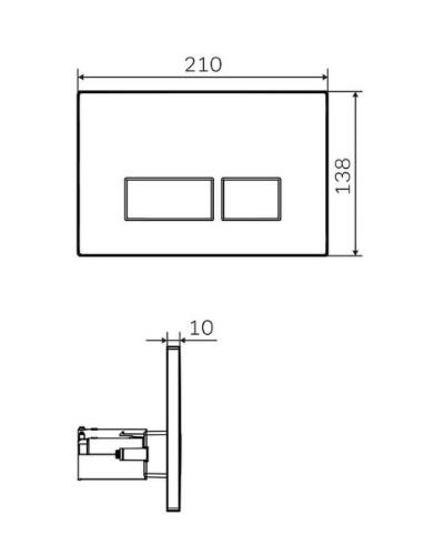 Клавиша смыва AM.PM Pro S I047038 Черная матовая