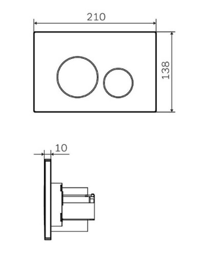 Клавиша смыва AM.PM Pro L I049038 Черная матовая