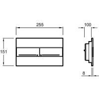 Клавиша смыва Jacob Delafon E4316-00 Белая