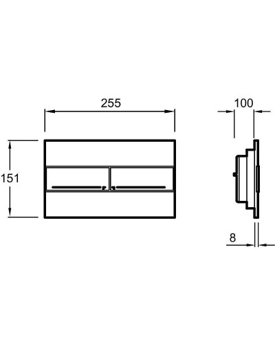 Клавиша смыва Jacob Delafon E4316-00 Белая
