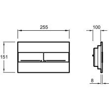 Клавиша смыва Jacob Delafon E4316-CP Хром