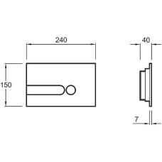 Клавиша смыва Jacob Delafon E4326-00 Белая