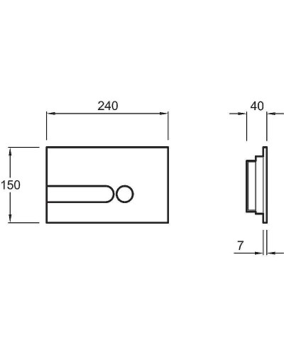 Клавиша смыва Jacob Delafon E4326-CP Хром