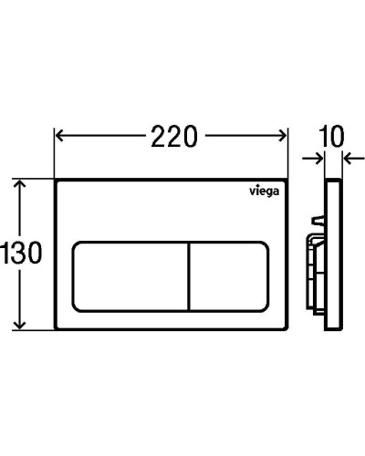 Клавиша смыва Viega Prevista Visign for Life 8601.1 773717 Хром глянцевый
