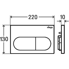 Клавиша смыва Viega Prevista Visign for Life 8602.1 773748 Хром глянцевый