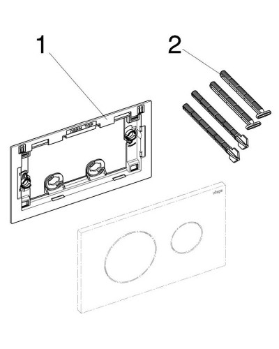 Клавиша смыва Viega Prevista Visign for Style 8610.1 773786 Хром матовый