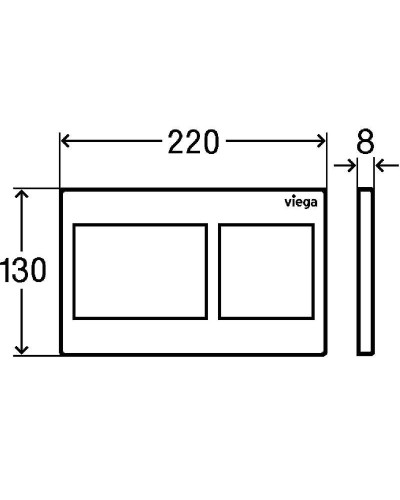 Клавиша смыва Viega Prevista Visign for Style 8611.1 773250 Белая матовая