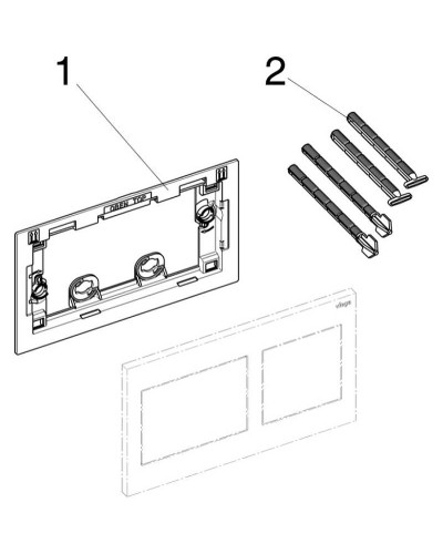 Клавиша смыва Viega Prevista Visign for Style 8611.1 773250 Белая матовая