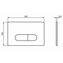 Клавиша смыва Ideal Standard Oleas M1 R0117AA Хром