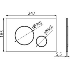 Клавиша смыва Alcaplast M678 Черная матовая